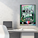 Phenom Gallery Boston Celtics 75th Anniversary 80's NBA Champs 18" x 24" Deluxe Framed Foil Serigraph