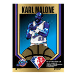 Phenom Gallery Utah Jazz 75th Anniversary Karl Malone 18" x 24" Gold Foil Serigraph