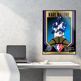 Phenom Gallery Utah Jazz 75th Anniversary Karl Malone 18" x 24" Gold Foil Serigraph