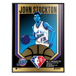 Phenom Gallery Utah Jazz 75th Anniversary John Stockton 18" x 24" Gold Foil Serigraph