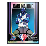 Phenom Gallery Utah Jazz 75th Anniversary Karl Malone 18" x 24" Deluxe Framed Foil Serigraph (Printer Proof)