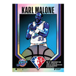 Phenom Gallery Utah Jazz 75th Anniversary Karl Malone 18" x 24" Deluxe Framed Foil Serigraph (Printer Proof)