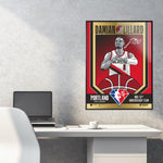 Phenom Gallery Portland Trailblazers 75th Anniversary Damian Lillard 18" x 24" Gold Foil Serigraph