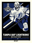 Phenom Gallery Tampa Bay Lightning '20 Stanley Cup Champions Brayden Point Deluxe Framed Serigraph
