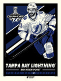 Phenom Gallery Tampa Bay Lightning 2020 Stanley Cup Champions Brayden Point 18" x 24" Serigraph