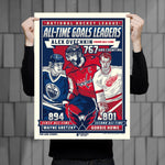 Phenom Gallery Washington Capitals Alex Ovechkin 3rd All Time Goal Leaders 18" x 24" Deluxe Framed Serigraph (Printer Proof)