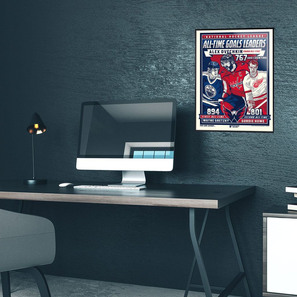 Washington Capitals Alex Ovechkin 3rd All Time Goal Leaders 18x24