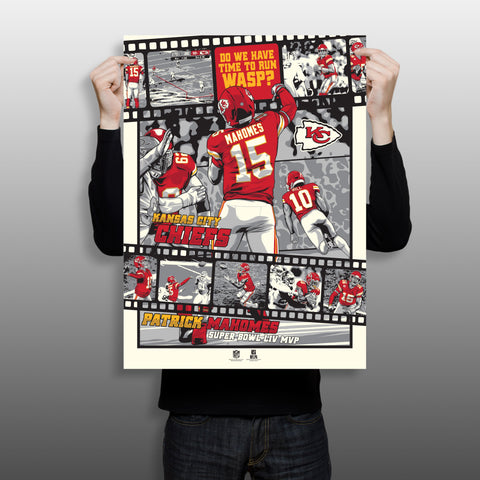 Phenom Gallery Kansas City Chiefs Super Bowl LIV Legendary Moments Serigraph Print