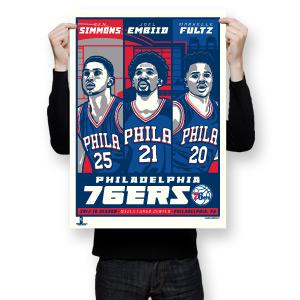 Phenom Gallery Philadelphia 76ers 2017-18 Season Serigraph (Printer Proof)