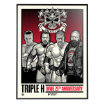 Phenom Gallery WWE Triple H 25th Anniversary 18" x 24" Deluxe Framed Serigraph