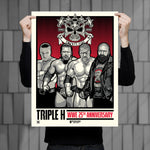 Phenom Gallery WWE Triple H 25th Anniversary 18" x 24" Deluxe Framed Serigraph