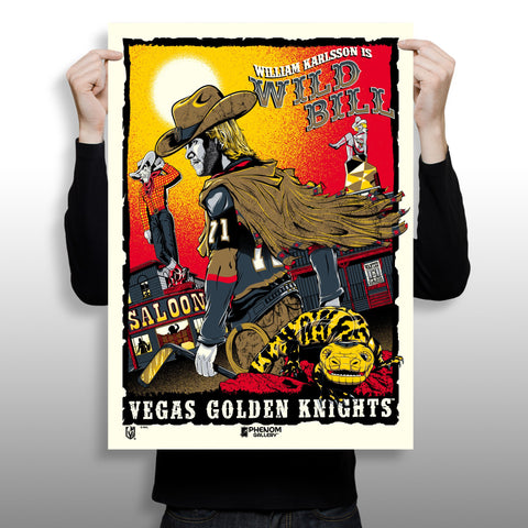 Phenom Gallery Vegas Golden Knights "Wild Bill" Serigraph (Printer Proof)