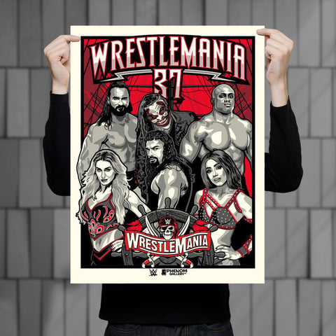 Phenom Gallery WWE Wrestlemania 37 18" x 24" Serigraph