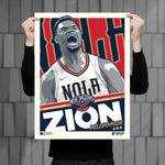 Phenom Gallery New Orleans Pelicans Zion Williamson Deluxe Framed 18" x 24" Serigraph (Printer Proof)