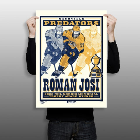 Phenom Gallery Nashville Predators Roman Josi 2020 Norris Trophy Serigraph Print