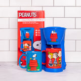 Uncanny Brands Peanuts Single Cup Coffee Maker Gift Set with 2 Mugs