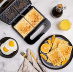 Uncanny Brands Peanuts Snoopy & Woodstock Double-Square Waffle Maker