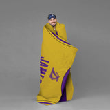 Sleep Squad Los Angeles Lakers LeBron James 60” x 80” Raschel Plush Jersey Blanket