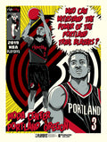 Phenom Gallery Portland Trailblazers 2019 NBA Playoffs Serigraph (Printer Proof)