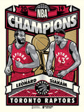 Phenom Gallery Toronto Raptors '19 NBA Champs 18" x 24" Serigraph