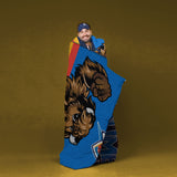 Sleep Squad Oklahoma City Thunder Rumble The Bison Mascot 60” x 80” Raschel Plush Blanket