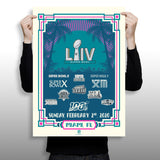 Phenom Gallery Super Bowl LIV Miami History 18x24 Serigraph