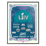 Phenom Gallery Super Bowl LIV Miami History Limited Edition Deluxe Framed Framed Serigraph