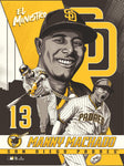 Phenom Gallery San Diego Padres Manny Machado 18" x 24" Deluxe Framed Serigraph