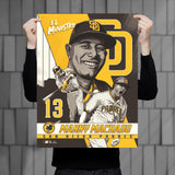 Phenom Gallery San Diego Padres Manny Machado 18" x 24" Serigraph