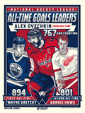 Phenom Gallery Washington Capitals Alex Ovechkin 3rd All Time Goal Leaders 18" x 24" Serigraph (Printer Proof)
