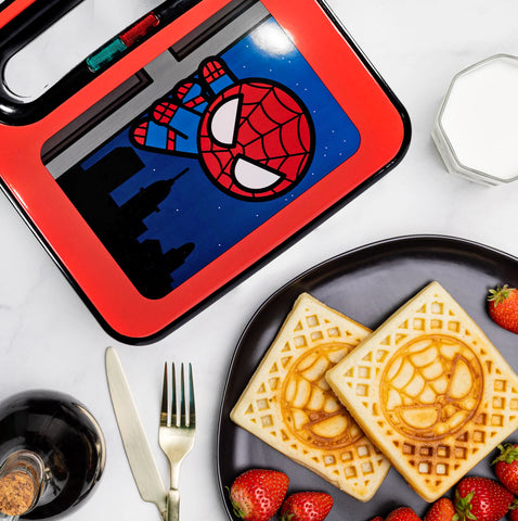 Uncanny Brands Marvel Spider-Man Square Waffle Maker
