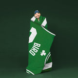 Sleep Squad Boston Celtics Larry Bird 60” x 80” Raschel Plush Blanket