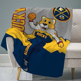 Sleep Squad Denver Nuggets Rocky Mascot 60” x 80” Raschel Plush Blanket