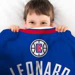 Sleep Squad Los Angeles Clippers Kawhi Leonard 60” x 80” Raschel Plush Jersey Blanket