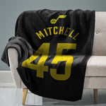 Sleep Squad Utah Jazz Donovan Mitchell 60” x 80” Raschel Plush Jersey Blanket
