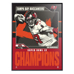 Phenom Gallery Tampa Bay Buccaneers Rob Gronkowski Super Bowl LV Champs 18" x 24" Deluxe Framed Serigraph