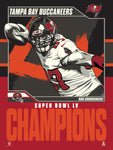 Phenom Gallery Tampa Bay Buccaneers Rob Gronkowski Super Bowl Champs 18" x 24" Serigraph
