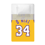 Sleep Squad Los Angeles Lakers Shaquille O'Neal 60” x 80” Raschel Plush Jersey Blanket