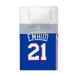 Sleep Squad Philadelphia 76ers Joel Embiid 60” x 80” Raschel Plush Jersey Blanket