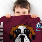 Sleep Squad Colorado Avalanche Bernie 60” x 80” Raschel Plush Blanket