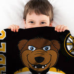 Sleep Squad Boston Bruins Blades 60” x 80” Raschel Plush Blanket