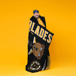 Sleep Squad Boston Bruins Blades 60” x 80” Raschel Plush Blanket
