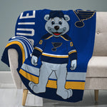 Sleep Squad St. Louis Blues Louie 60” x 80” Raschel Plush Blanket