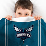 Sleep Squad Charlotte Hornets LaMelo Ball 60” x 80” Raschel Plush Jersey Blanket