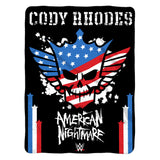 Sleep Squad WWE Cody Rhodes American Nightmare 60” x 80” Raschel Plush Throw