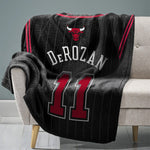 Sleep Squad Chicago Bulls DeMar DeRozan 60” x 80” Raschel Plush Jersey Blanket