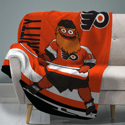 Sleep Squad Philadelphia Flyers Gritty 60” x 80” Rachel Plush Blanket