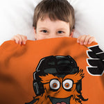 Sleep Squad Philadelphia Flyers Gritty 60” x 80” Raschel Plush Blanket