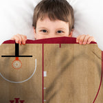 Sleep Squad Indiana Hoosiers Basketball Court 60” x 80” Raschel Throw Blanket