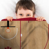 Sleep Squad Indiana Hoosiers Basketball Court 60” x 80” Raschel Throw Blanket